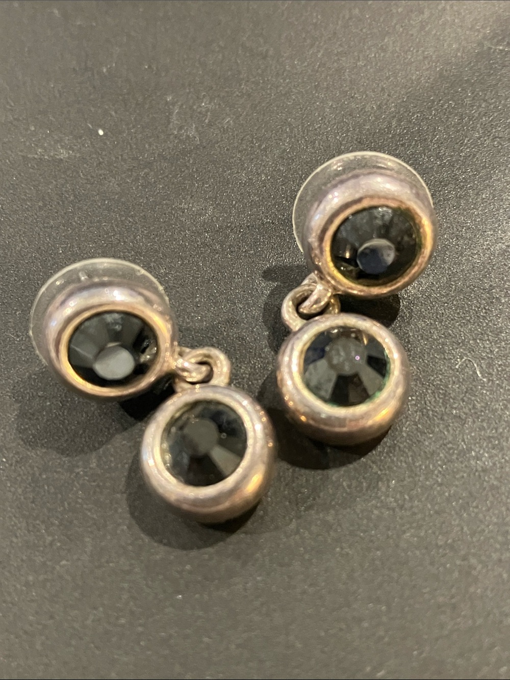 Classic Black Crystal Drop Earrings